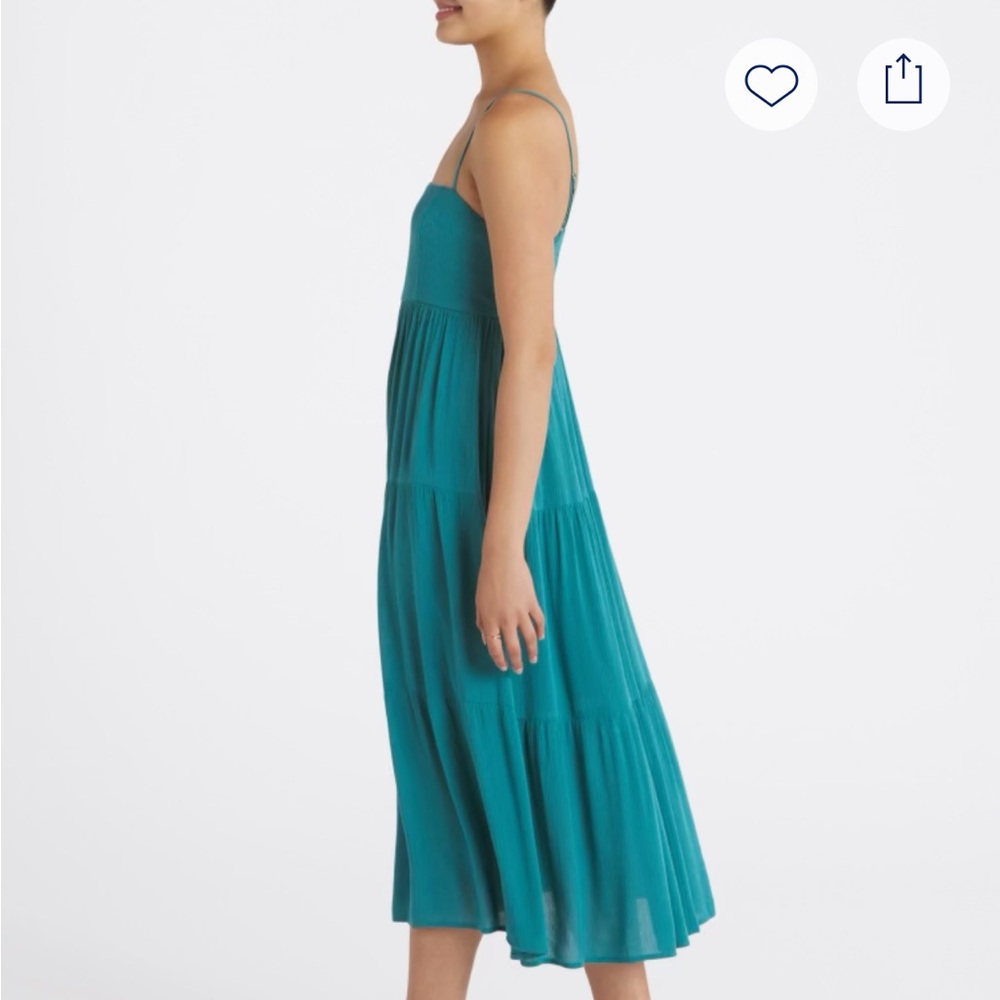 Teal Sleeveless Midi Dress - Picture 3 of 7